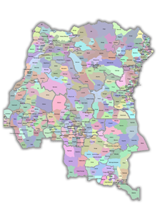 Map of DRC Health Zones